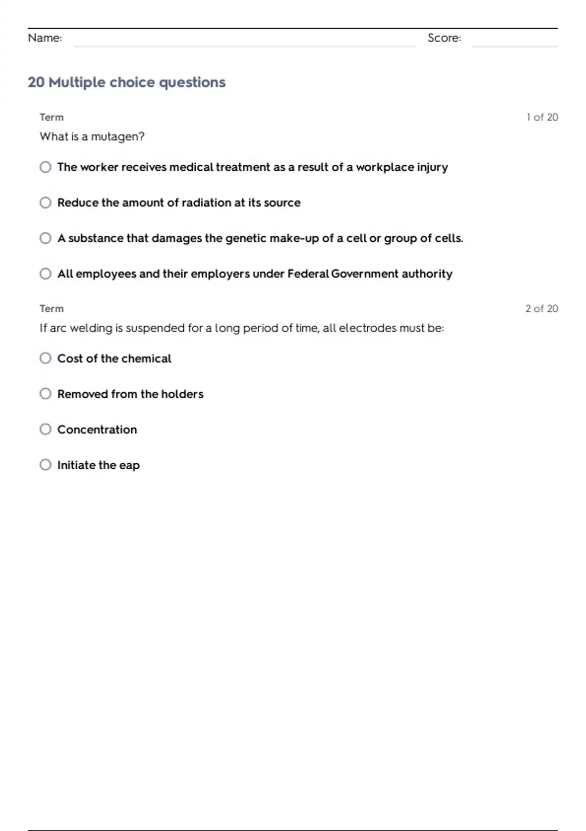 OSHA 30 - FINAL EXAM - GENERAL INDUSTRY QUESTIONS AND ANSWERS - OSHA 30 ...