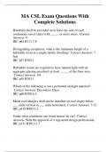 MA CSL Exam Questions With Complete Solutions