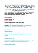 ATI RN FUNDAMENTALS ONLINE PRACTICE EXAM 2024&sol;ACTUAL EXAM WITH CORRECTDETAILED AND VERIFIED ANSWERS WITH RATIONALES&sol;RN FUNDAMENTALS ONLINE PRACTICE &sol;LATEST 2024-2025&sol;ALREADY GRADED A&plus;