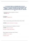 CA BOARD ETHICS & JURISPRUDENCE EXAM 2024&sol;ACTUAL EXAM WITH 260 EXAM QUESTIONS AND CORRECT VERIFID ANSWERS&sol; BOARD ETHICS AND  JURISPRUDENCE EXAM 2024-2025&sol;ALREADY GRADED A&plus;
