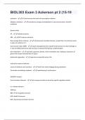 BIOL303 Exam 3 Ackerson pt 2 &lpar;15-19 Questions And Answers Graded A&plus;