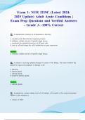 Exam 1&colon; NUR 3219C &lpar;Latest 2024- 2025 Update&rpar; Adult Acute Conditions &vert; Exam Prep Questions and Verified Answers- Grade A -100&percnt; Correct