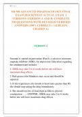 NR 508 ADVANCED PHARMACOLOGY FINAL  EXAM 2024 NEWEST ACTUAL EXAM 2  VERSIONS &lpar;VERSION A AND B&rpar; COMPLETE  550 QUESTIONS WITH DETAILED VERIFIED  ANSWERS &lpar;100&percnt; CORRECT&rpar; &sol; ALREADY  GRADED A&plus;