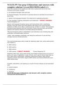 NCLEX-PN Test prep 112Questions and Answers with complete solution Covers&lpar;2024&sol;2025Graded A&plus;&rpar;