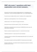 DNP role exam 1 questions with best explanation and correct answers &period;