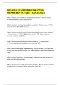 HDI-CSR &lpar;CUSTOMER SERVICE REPRESENTATIVE&rpar;   EXAM 2024