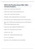 PSYC 012 Practice Exam With 100&percnt; Correct Answers&period;
