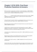 Chapter 3 &lpar;215&rpar; XCEL Final Exam Prediction Questions & Answers&period;