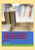 CCEMSA MICN 2024 EXAM QUESTIONS & ANSWERS SCORED A&plus;&excl;&excl;