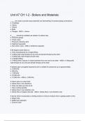 Unit A7 CH 1-2 - Boilers and Materials Questions with 100&percnt; Actual correct answers &vert; verified &vert; latest update &vert; Graded A&plus; &vert; Already Passed &vert; Complete Solution 2024 - 2025