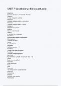 UNIT 7 Vocabulary&colon; dia&comma;fac&comma;pat&comma;poly Questions with 100&percnt; Actual correct answers &vert; verified &vert; latest update &vert; Graded A&plus; &vert; Already Passed &vert; Complete Solution 2024 - 2025