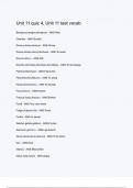 Unit 11 quiz 4&comma; Unit 11 test vocab Questions with 100&percnt; Actual correct answers &vert; verified &vert; latest update &vert; Graded A&plus; &vert; Already Passed &vert; Complete Solution 2024 - 2025