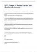 XCEL Chapter 11 Review Practice Test Questions & Answers&period;