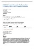 HIEU 322 Quiz 2 Module 2&semi; The Punic Wars Updated 2024&sol;2025 with complete solution