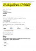 HIEU 322 Quiz 3 Module 3&semi; The Fall of the Republic Updated 2024&sol;2025 Graded A&plus;