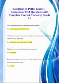 Essentials of Patho Exam 1 - Rasmussen 2021 Questions with  Complete Correct Answers &vert; Grade  A&plus;