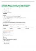 HIEU 322 Quiz 7&semi; Corinth and Paul 2024&sol;2025 Questions and Answers Fully Solved 100&percnt;