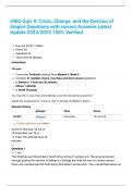 HIEU Quiz 9&colon; Crisis&comma; Change&comma; and the Division of Empire Questions with correct Answers Latest Update 2024&sol;2025 100&percnt; Verified