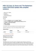 HIEU 322 Quiz 10&colon; Rome and "The Barbarians Latest 2024&sol;2025 Update with complete solutions