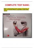 COMPLETE TEST BANK&colon;       Mader's Understanding Human Anatomy & Physiology&comma; 8th edition by Susannah Nelson Lougenbaker &lpar;Author&rpar; latest Update&colon;
