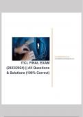 ITCL FINAL EXAM &lpar;2023&sol;2024&rpar; &vert;&vert; All Questions & Solutions &lpar;100&percnt; Correct&rpar;