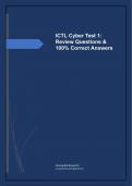 ICTL Cyber Test 1&colon; Review Questions & 100&percnt; Correct Answers