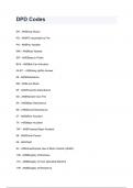 DPD Codes Updated 2026&sol;2027 Questions with Expert-Verified Answers