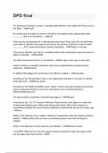 DPD final REVISED AND UPDATED FOR  2026&sol;2027 ACTUAL EXAM COMPLETE QUESTIONS AND CORRECT DETAILED ANSWERS &lpar;VERIFIED ANSWERS&rpar; &vert;ALREADY GRADED A&plus;&vert;&vert;BRAND NEW&excl;&excl;