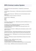 DPD Criminal Justice System Most Recent 2026&sol;2027 Questions and Accurate Answers