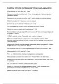 POSTAL OFFICE EXAM QUESTIONS AND ANSWERS