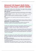 Advanced Life Support &lpar;ALS&rpar; Online Session Final Exam &vert; LATEST 2024&sol;25
