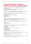 Payroll Fundamentals 1 Midterm &vert; Questions and answers &vert; Latest 2024&sol;25