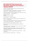 IEC 62443-IC33 Risk Assessment Specialist &vert; Questions and answers &vert; Updated 2024&sol;25