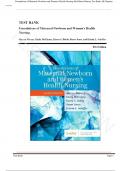 Test Bank - Foundations of Maternal-Newborn and Women&rsquo;s Health Nursing&comma; 8th Edition by Sharon Smith Murray&comma; All Chapter 1-28 &vert;Complete Guide A&plus;