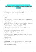 100&percnt; PASS ASSURANCE FOR ALL AWHONN COMBINED BUNDLED EXAMS WITH COMPLETE QUESTIONS AND ANSWERS 2024-2025