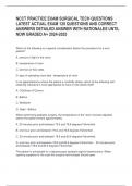 NCCT PRACTICE EXAM SURGICAL TECH QUESTIONS LATEST ACTUAL EXAM 120 QUESTIONS AND CORRECT ANSWERS DETAILED ANSWER WITH RATIONALES UNTIL NOW GRADED A&plus; 2024-2025