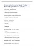 Dreamworks Animation Studio Pipeline Exam with Questions and Answers