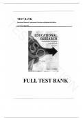 Test Bank - Educational Research Fundamental Principles and Methods 8th Edition by James H&period; Macmillan&comma; All Chapters &vert; Complete Guide A&plus;