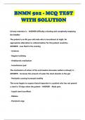 BNMN 502  BUNDLED EXAMS WITH SOLUTION