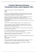 HubSpot Marketing Software  Certification Exam Latest Updated 100&percnt;