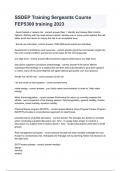 SSDEP Training Sergeants Course FEP5300 training 2023 Questions and answers