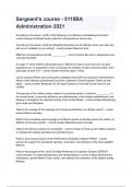 Sergeant-s course - 5110BA Administration 2021 Questions and answers