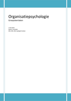 Organisatiepsychologie leertaak 1, 2 en 3