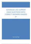Advanced Life Support Exam Questions with Correct Answers Graded A&plus;