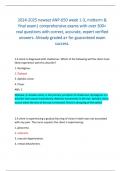 2024-2025 newest ANP-650 week 1-3&comma; midterm & final exam&vert; comprehensive exams with over 300&plus; real questions with correct&comma; accurate&comma; expert verified answers&period; Already graded a&plus; for guaranteed exam success