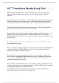 SAT Transitions Words Study Test&period;