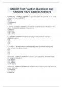 NCCER Test Practice Questions and  Answers 100&percnt; Correct Answers