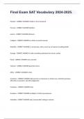 Final Exam SAT Vocabulary 2024-2025&period;