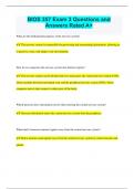 BIOS 357 Exam 3 Questions and  Answers Rated A&plus;