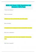 BIOS 103 Exam 3 NIU Questions and  Answers 100&percnt; Pass